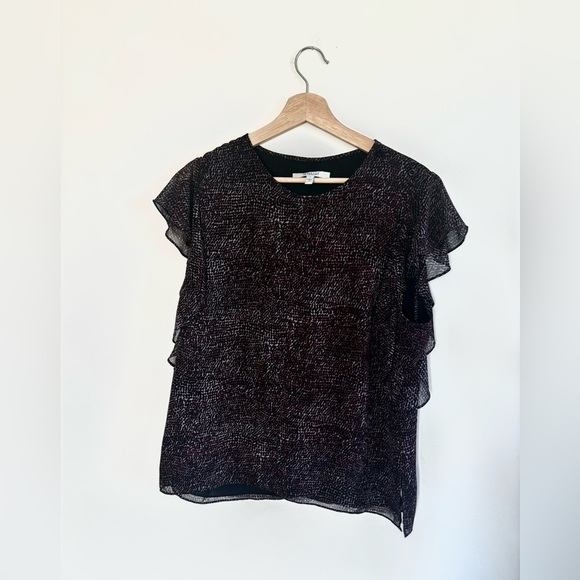 DEREK LAM 10 Crosby | short sleeve blouse with flutter sleeve | size 12 - Picture 4 of 4